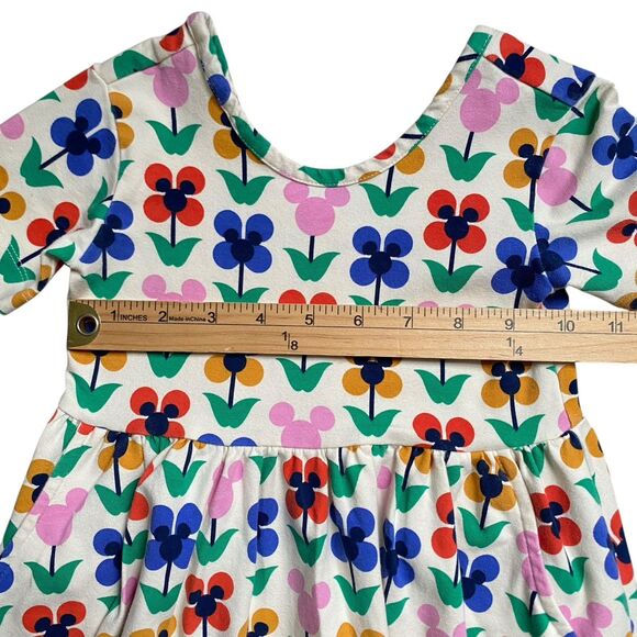Hanna Anderson Mickey Mouse Dress 100cm/4 Round Neck Short Sleeve Cotton - Picture 3 of 7